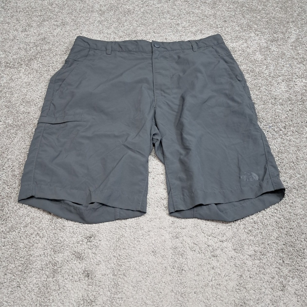 The North Face Mens Gray Nylon Hiking Cargo Shorts Size 34 Regular